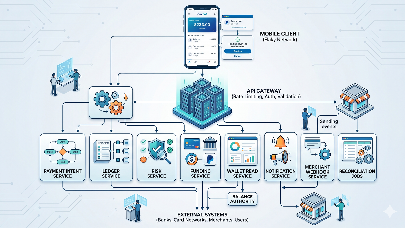 Full mobile payments architecture map