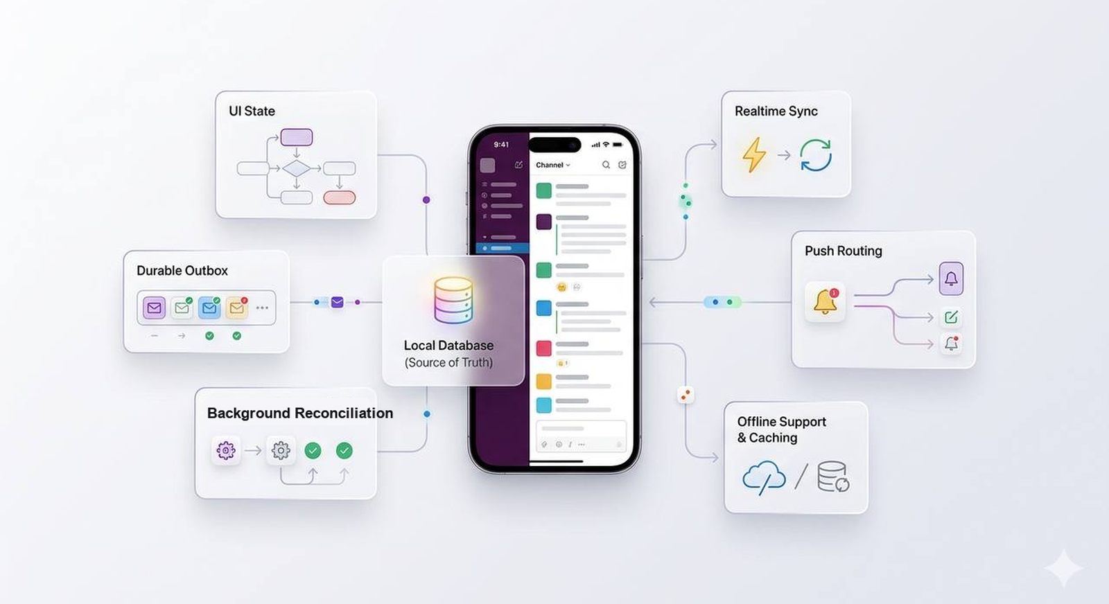 Design Slack client architecture for mobile engineers